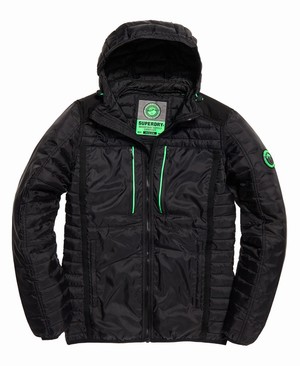 Superdry Posh Sport Fuji Férfi Kabát Fekete | JZHGX0432